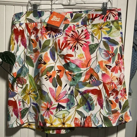 Ripskirt Hawaii Colorful Floral Mini Skirt - Picture 1 of 4